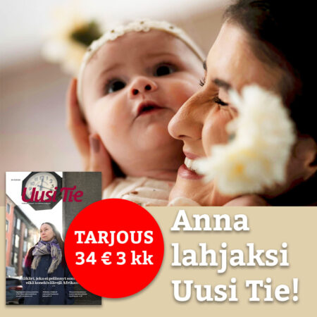 Uuden Tien äitienpäivätarjousmainos.