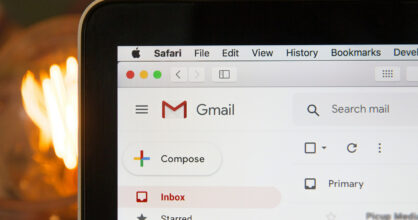 Gmail-sähköpostin näkymä.