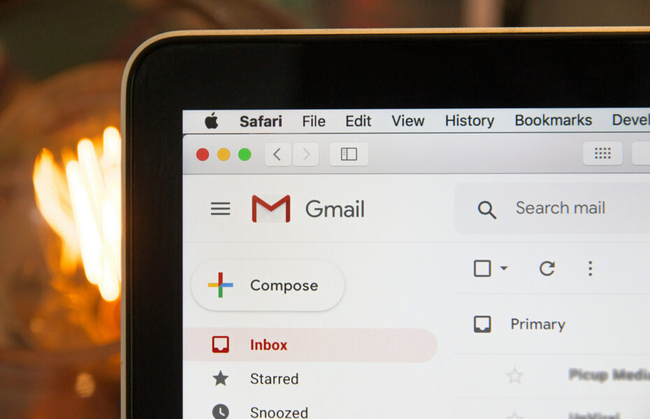 Gmail-sähköpostin näkymä.
