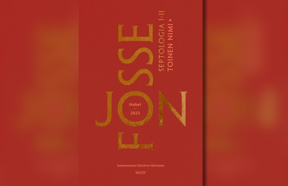 Punainen kirja, jossa lukee isolla Jon Fosse.