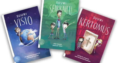 Kolme kirjan kantta.