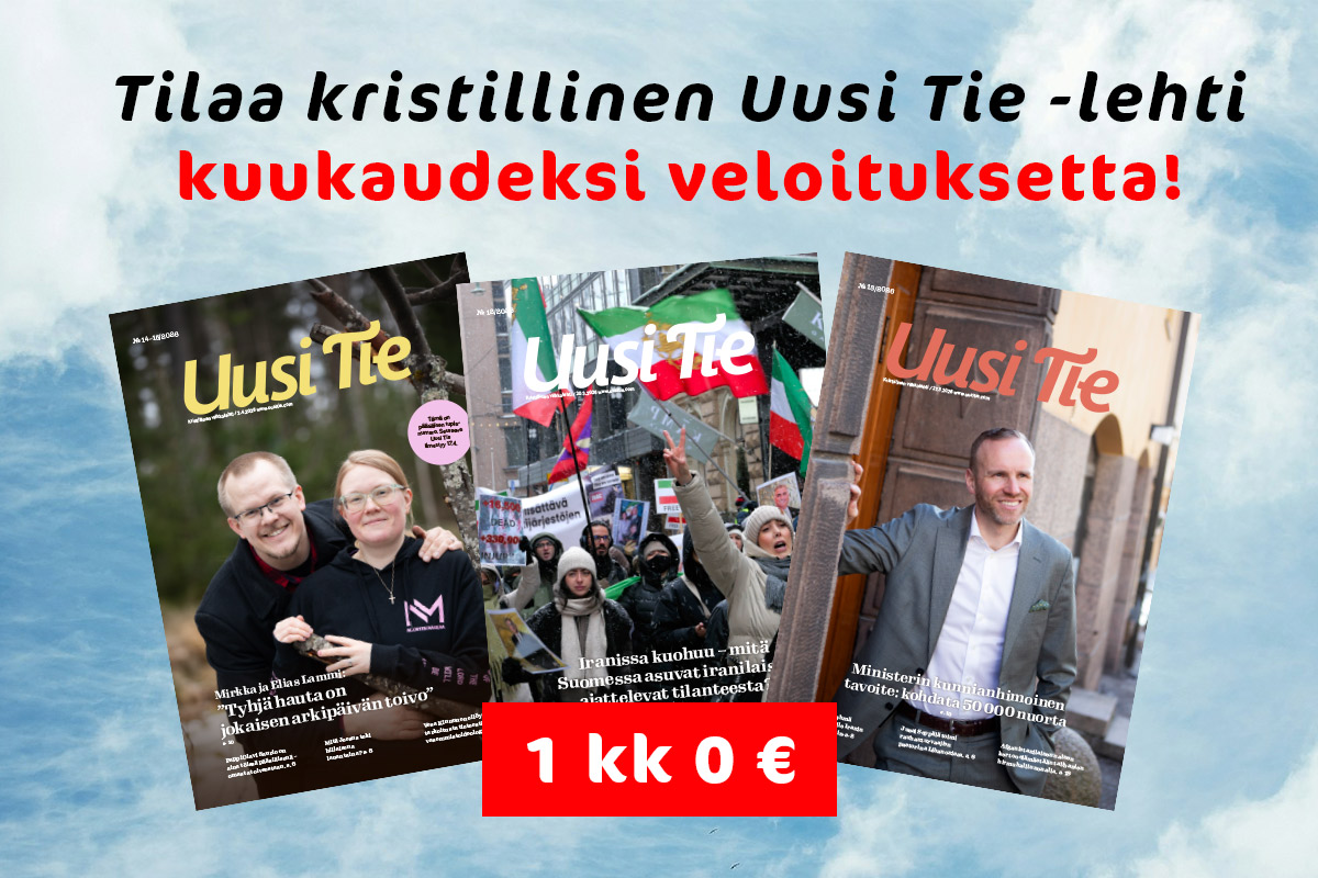Uusi Tie kuukaudeksi veloituksetta -mainos.