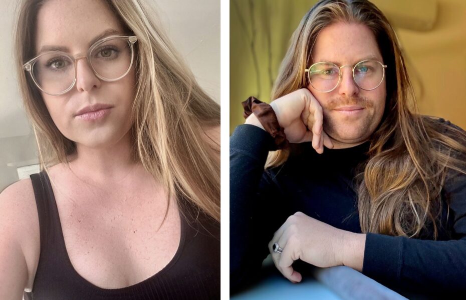 Kaksi kuvaa. Vasemmalla puolella "Nicole", joka näyttää naiselta. Oikealla puolella Neeza, pitkähiuksinen mies, jolla on silmälasit ja parta.