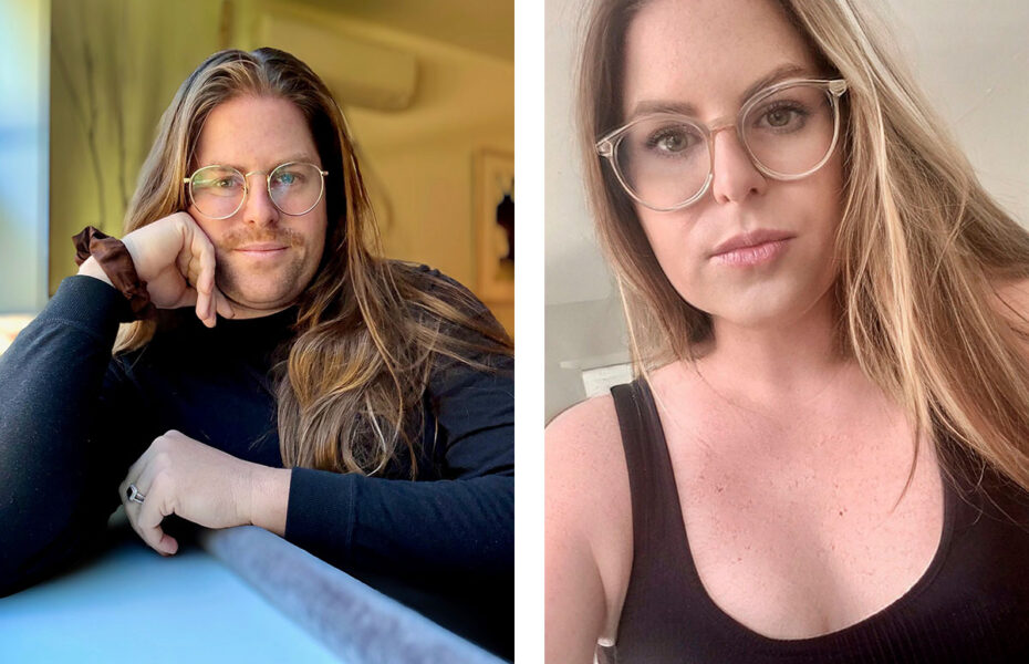 Kaksi kuvaa. Toisessa on pitkähiuksinen mies ja toisessa pitkähiuksinen nainen.