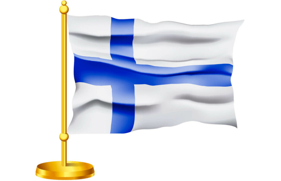 Piirroskuva Suomen lipusta.