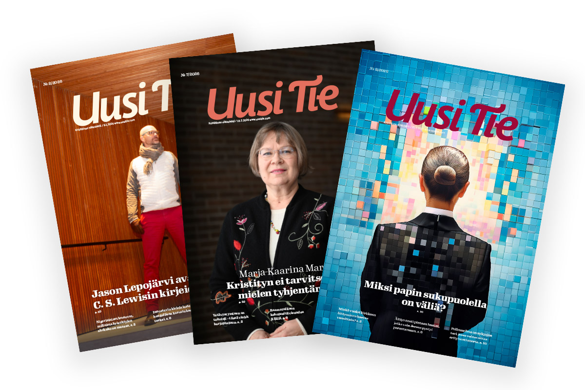 Uusi Tie -lehden kansia.